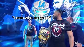 When LA Knight trolled Roman Reigns with the ultimate disrespect [upl. by Marko48]