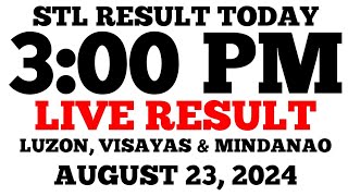 STL Result Today 3PM Draw August 23 2024 STL Luzon Visayas and Mindanao LIVE Result [upl. by Alah]