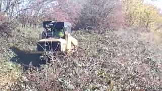 Skidsteer Posi Slasher Rotary Brush Cutter Attachment [upl. by Nalyd]