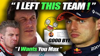 ALL SHOCKED Max Verstappen LEFT Red Bull TEAM Toto Wolff Wants Verstappen INSANE Hulkenberg THREAT [upl. by Yeltrab]