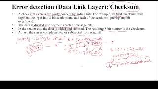 26ChecksumError detectionData Link Layer [upl. by Bertold]