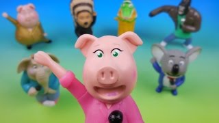 SING 2016 McDONALDS SET OF 7 HAPPY MEAL COLLECTORS MOVIE TOYS VIDEO REVIEW [upl. by Garrot]