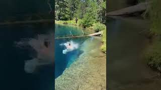 Jumping in Little Crater Lake Oregon part III [upl. by Bahr]