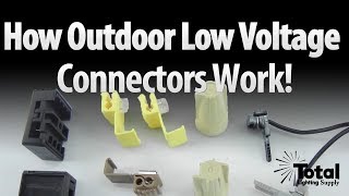 How outdoor landscape lighting low voltage connectors work by Total Outdoor Lighting [upl. by Annahs]