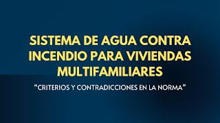 Sistema de Agua Contra Incendio para Viviendas Multifamiliares [upl. by Asiralc]