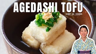 Delicious Deep Fried Tofu Recipe  Agedashi Tofu [upl. by Kahcztiy]