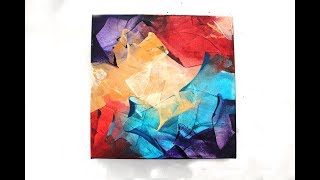 Abstract Painting Techniques using Acrylics Timelapsed Demonstration [upl. by Naejamron604]