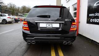 Mercedes S204 C350CDI Estate CKS Sport Quad Exhaust amp C63 Diffuser Facelift [upl. by Sillyrama]