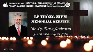 20241012 MEMORIAL SERVICE FOR MR LEE ANDERSON [upl. by Sarkaria821]