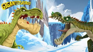 Giganto saves the dinos from Spino  WINTER Compilation  Gigantosaurus in English [upl. by Enelyar]