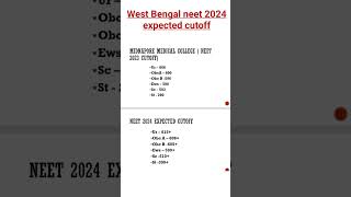 West Bengal neet 2024 expected cutoff  Midnapore medical college shorts youtubeshorts neet [upl. by Brina356]