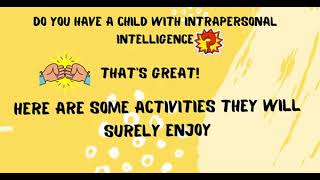 Activities for kids with intrapersonal intelligence [upl. by Narrat597]