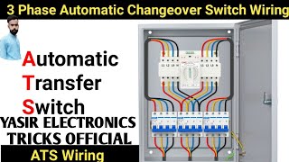 3 Phase Automatic Changeover Switch Wiring  3 Phase ATS Wiring  Changeover Switch [upl. by Ymmor690]