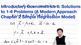 Solutions to 16 Problems A Modern Approach Chapter 2  Introductory Econometrics 6 [upl. by Aneral]