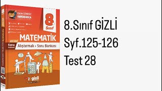 8SINIF GİZLİ YAYINLARI KONU ANLATIMLI SB S125126 TEST 28 [upl. by Kyrstin63]