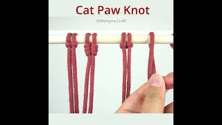 How to make a Slingstone Hitch Knot and Cat Paw Knot shorts [upl. by Awuhsoj]