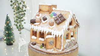 5 Minuten Lebkuchen Haus  Last Minute Keks Häuser machen  einfaches Lebkuchenhaus  Kuchenfee [upl. by Ytirahc]