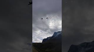 F18 Flyover Thrilling Low Pass Over the Crowd at Axalp aviation military mountains airshow [upl. by Ardith19]