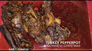 Pepperpot Turkey GAILcookup Guyana Pepperpot Christmas [upl. by Anar953]