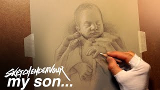 SKETCHENDEAVOUR is BACK  A PORTRAIT of my SON  Graphite and White Chalk on Toned Paper  S2 Ep2 [upl. by Ahsenauq]