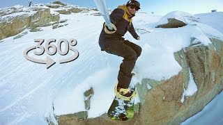 Dropping Cliffs Snowboarding on Whistler Mountain 360 DEGREE VIDEO [upl. by Prissy957]