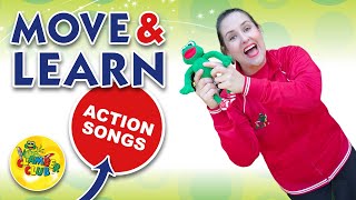 Jog the Frog jump  Exercise and learn PREPOSITIONS with Clamber Club action songs for kids [upl. by Summer790]