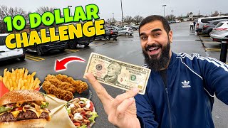 Spending 24 hours in 10 dollar challenge 😳💵🇺🇸 [upl. by Eidnac]