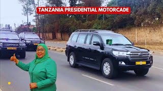 Tanzanias President Samia Suluhu Motorcade [upl. by Anaimad810]