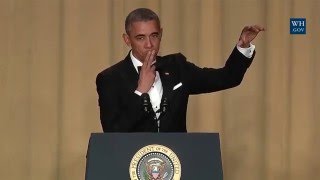 Obama Drops Mic 2016 WHCA Dinner [upl. by Aihsilef]