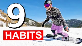 9 Habits of Advanced Level Snowboarders [upl. by Sinnaoi237]