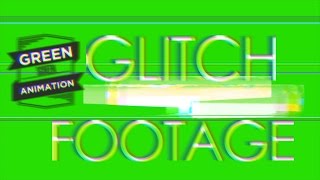 Glitch Footage with SFX  Green Screen Footage Free [upl. by Shornick]