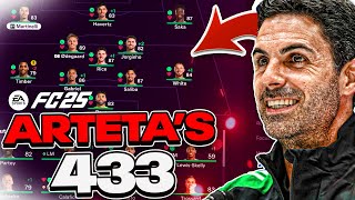 Artetas 433 In FC25  Mikel Arteta Tactics in EAFC 25 [upl. by Aguste165]