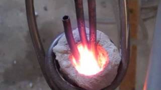 Induction Heater melting and boiling copper [upl. by Ecnirp485]