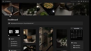 Dark Mode 2024 Ultimate Life Planner Notion All in One Digital Planner Notion Aesthetic dashboard [upl. by Odnama]