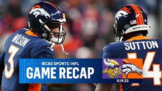 Broncos KEEP WIN STREAK ALIVE with big win over Vikings  Game Recap  CBS Sports [upl. by Larisa885]