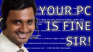 YOUR PC IS FINE SIR  Tech Support Scammer Call [upl. by Llenrrad]