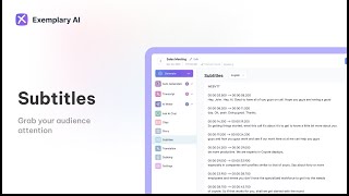 How to create Subtitles  Exemplary AI [upl. by Gare713]