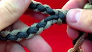 Paracordist How to Make a Four Strand Round Braid Loop  w 4 strands out [upl. by Maridel]