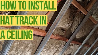 HOW TO soundproof a ceiling with HAT TRACK [upl. by Adnoraj45]