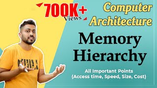 L31 Memory Hierarchy in Computer Architecture  Access time Speed Size Cost  All Imp Points [upl. by Eldrid]