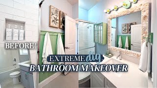 EXTREME DIY BATHROOM MAKEOVER Decorate with Me 2024 [upl. by Kursh]