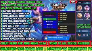 CHEAT ML TERBARU 2024  MOD MENU APK UNLOCK ALL SKIN MLBB  VVIP ENJOYERS MOBILE LEGENDS [upl. by Alauqahs]