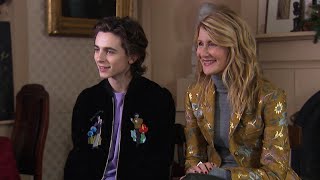 Little Women Timothee Chalamet and Laura Dern  Full Interview [upl. by Blaise764]