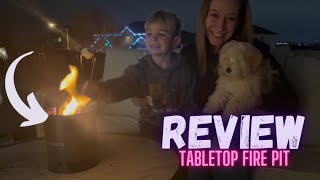 Tabletop fire pit review ad founditonamazon [upl. by Nacul]