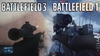 سنايبر باتلفيلد 3 ضد 1  BF3 vs BF1 Sniper [upl. by Yttap62]