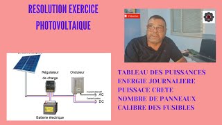 Video N°459 Comment traiter un Exercice pour installation photovoltaique [upl. by Ecart]