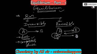 Equilibrium  Part  1  Class 11 chemistry  equilibrium chemistry [upl. by Quincey]