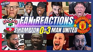 MAN UNITED FANS REACTION TO SOUTHAMPTON 03 MAN UNITED  2425 PREMIER LEAGUE [upl. by Eirual]