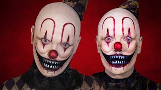 Scary Clown Halloween Makeup Tutorial [upl. by Solracnauj874]