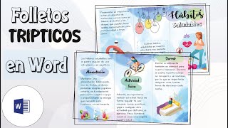 Como hacer un folleto en Word [upl. by Ahsinrac]